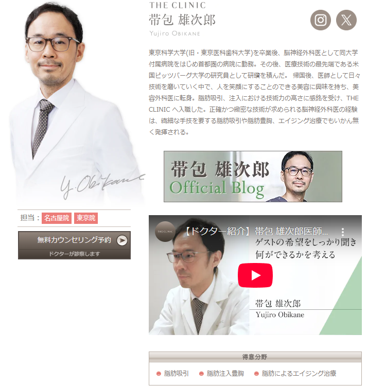 ザ・クリニック帯包雄次郎医師